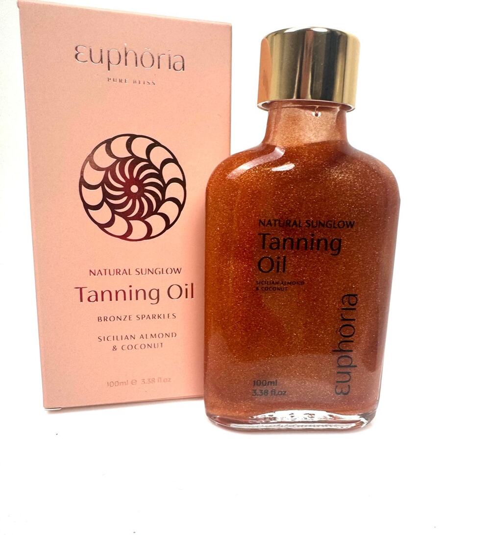 Euphoria Pure Bliss Natural SunGlow Tanning Oil Bronze Sparkles 100ml NIB